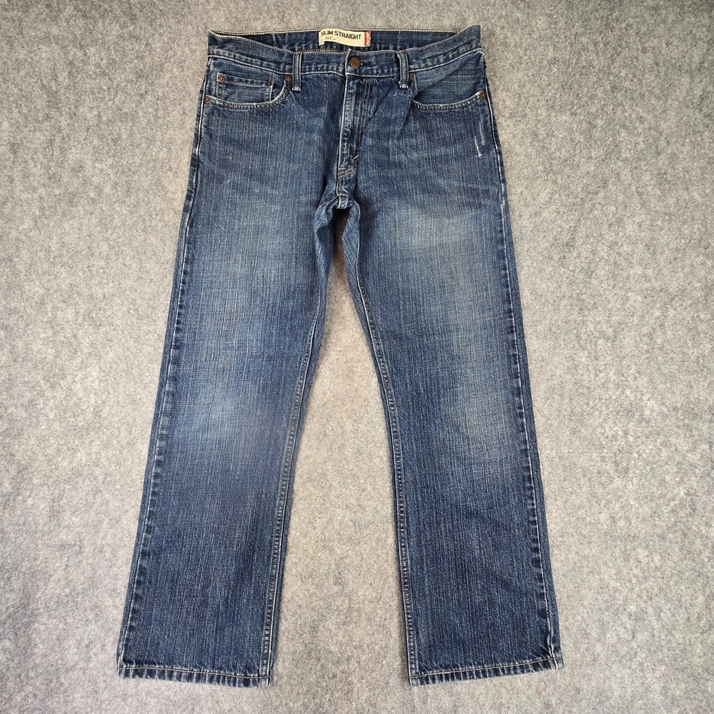 Levi's 514 Jeans Mens 36x30 Blue Slim Straight Medium Wash Denim